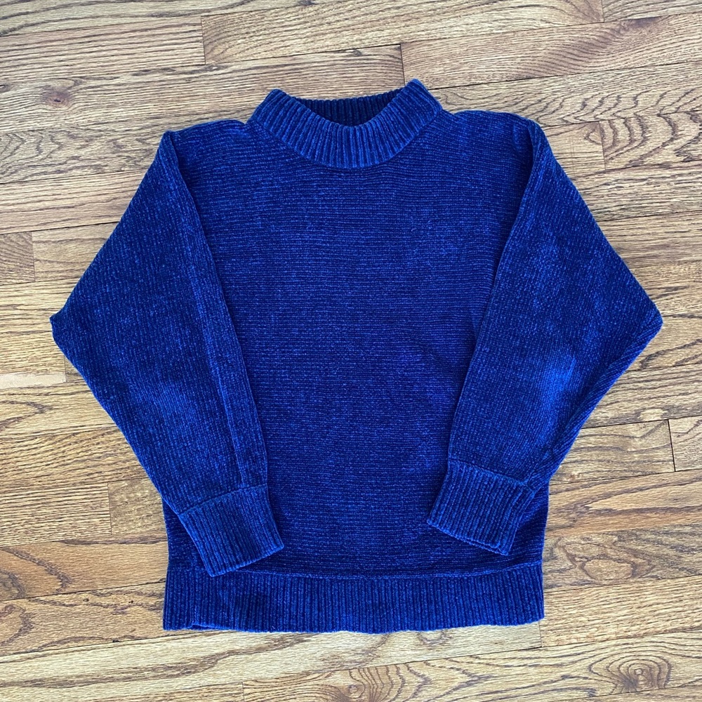 Rafaella Blue Crew Neck Sweater